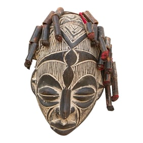 Village Guardian African Painted Mask