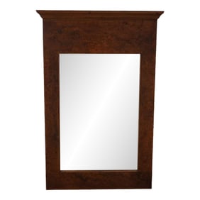 Large Italian Continental Burl Walnut Mirror