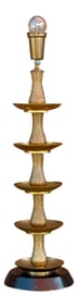 Mid 20th Century Royal Kashmiri Engraved Brass Lamp