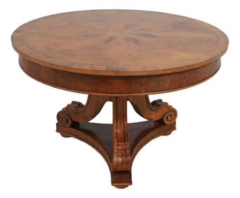 Henredon Italian Style Distressed Finish Round Center Table