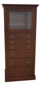 Grange French Empire Style Cherry Jewelry Display Cabinet