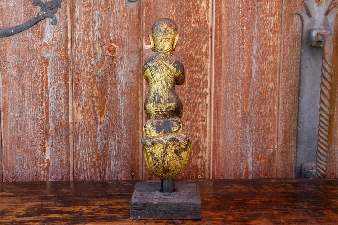 Antique Kneeling Praying Monk - 6