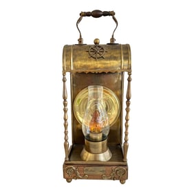 Mid 20th Century Brass Nautical Lantern Lamp