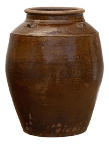 Antique Burmese Rich Brown Martaban Jar