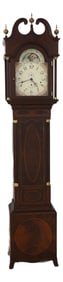 Sligh Thomas Harland Inlaid Mahogany Grandfather Clock