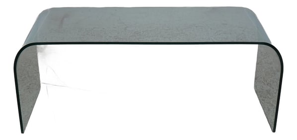 Fiam Italian Modern Bent Glass Coffee Table