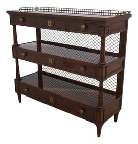 Karges French Louis XVI 3 Tier 3 Drawer Server