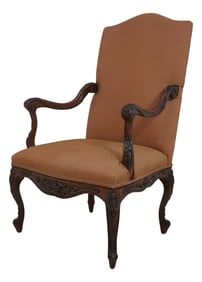 Lexington French Style High Back Upholstered Throne Chair