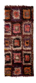 Vintage Turkish Tulu Runner 4'2'' X 9'11''
