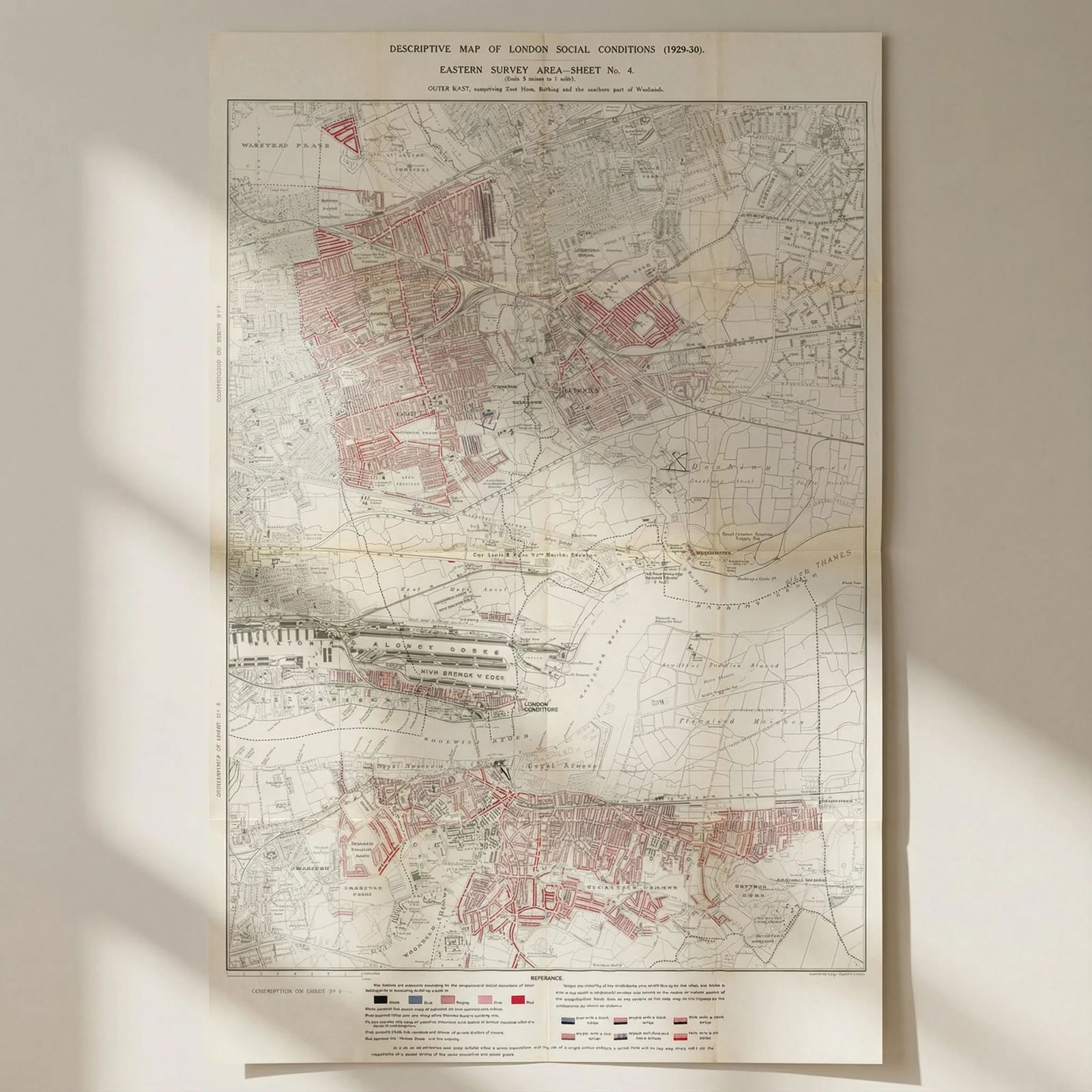 BOOTH / LSE POVERTY MAP East Ham Barking Woolwich Plumstead 1931 old: Title: BOOTH / LSE POVERTY MAP East Ham Barking Woolwich Plumstead 1931 old Description: Descriptive map of London Social Conditions Eastern Survey Area Sheet 4. Outer East, comprising East Ham, Barki