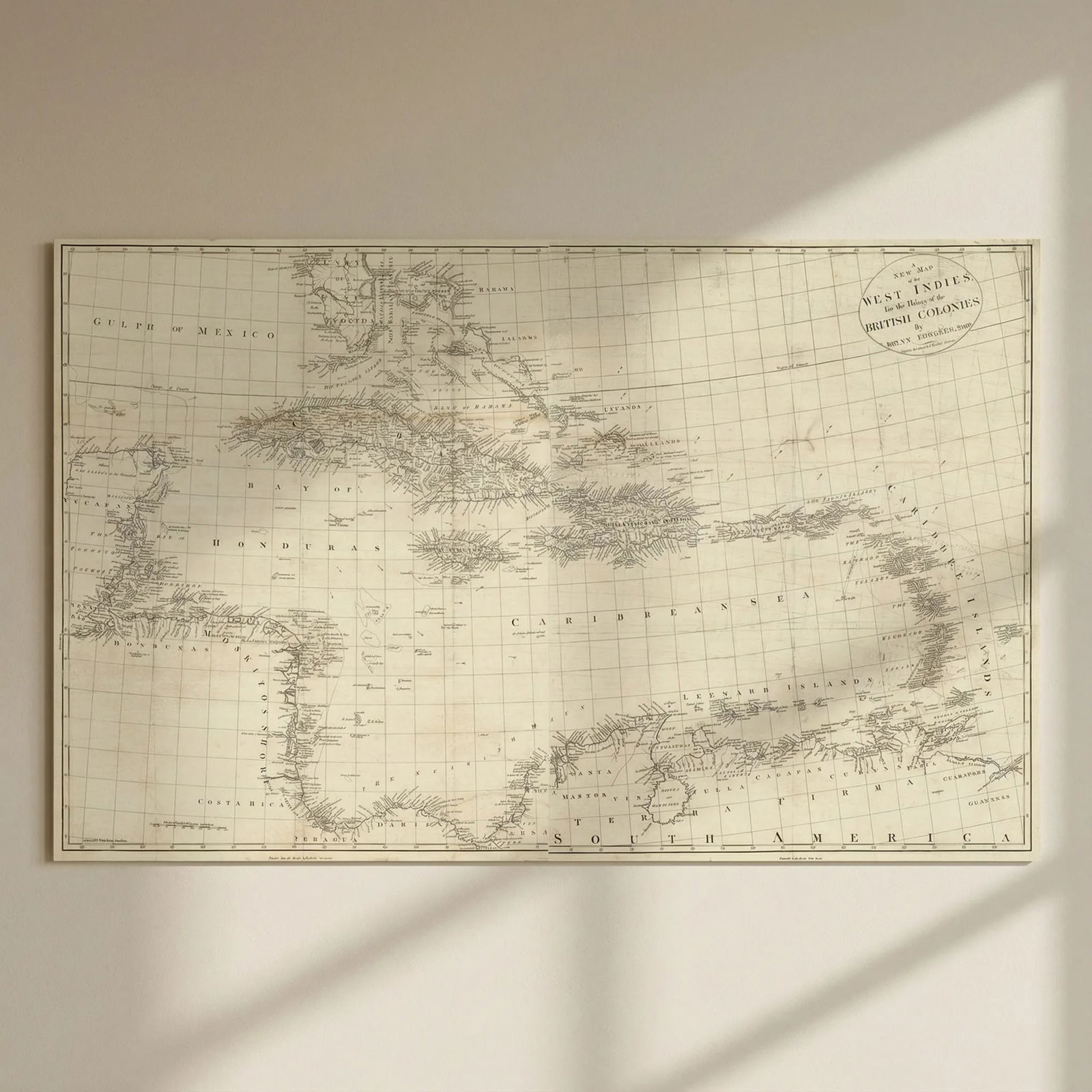 General Map of the West Indies'. West sheet only. Bryan EDWARDS. Caribbean 1794: Title: General Map of the West Indies'. West sheet only. Bryan EDWARDS. Caribbean 1794 Description: A New Map of the West Indies for the History of the British Colonies by Bryan Edwards' by Edwards, B