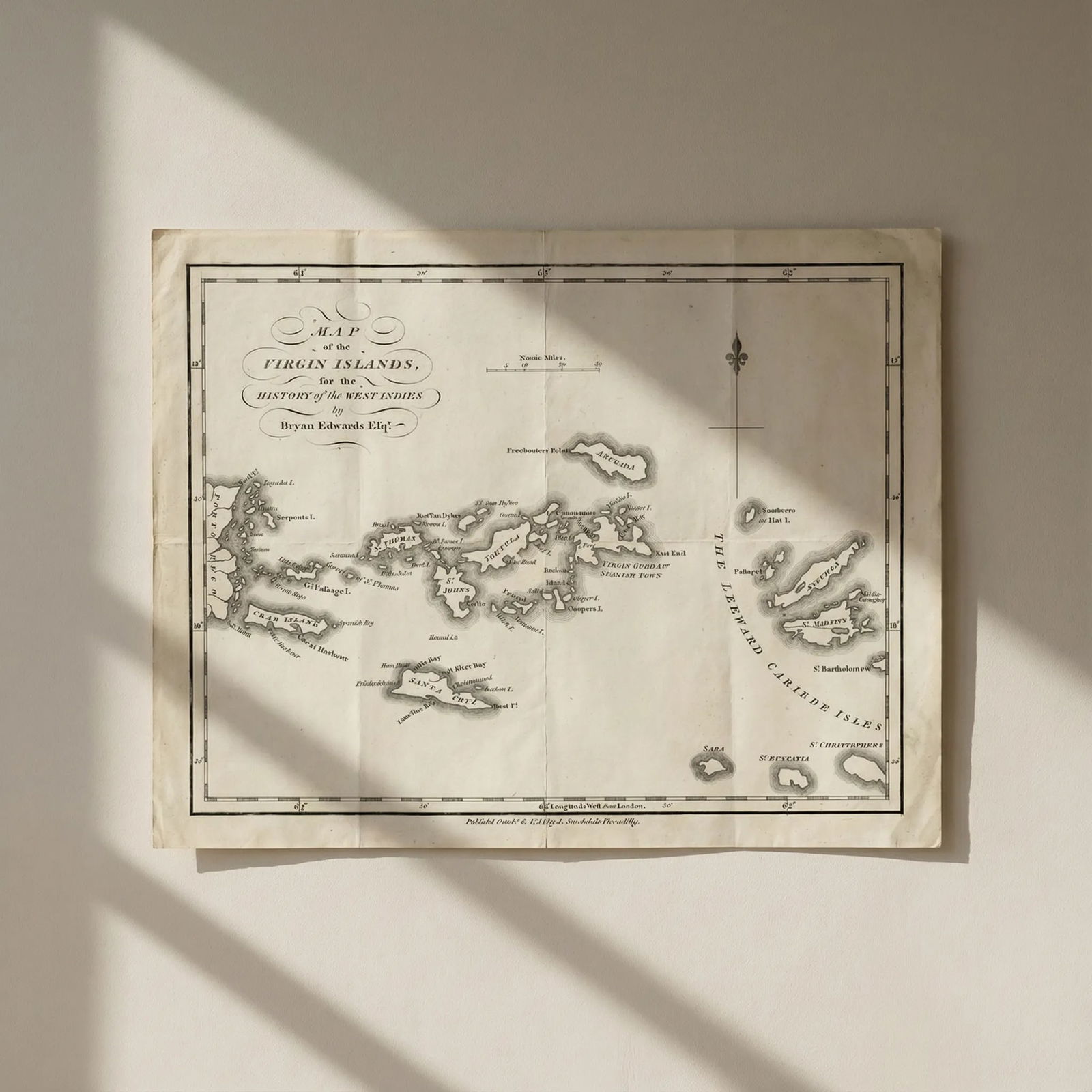 Map of the Virgin Islands'', by Bryan EDWARDS. West Indies. Caribbean 1794: Title: Map of the Virgin Islands'', by Bryan EDWARDS. West Indies. Caribbean 1794 Description: Map of the Virgin Islands' by Edwards, Bryan. Published 1794. Antique copperplate map. Size 18 x 23 cm |