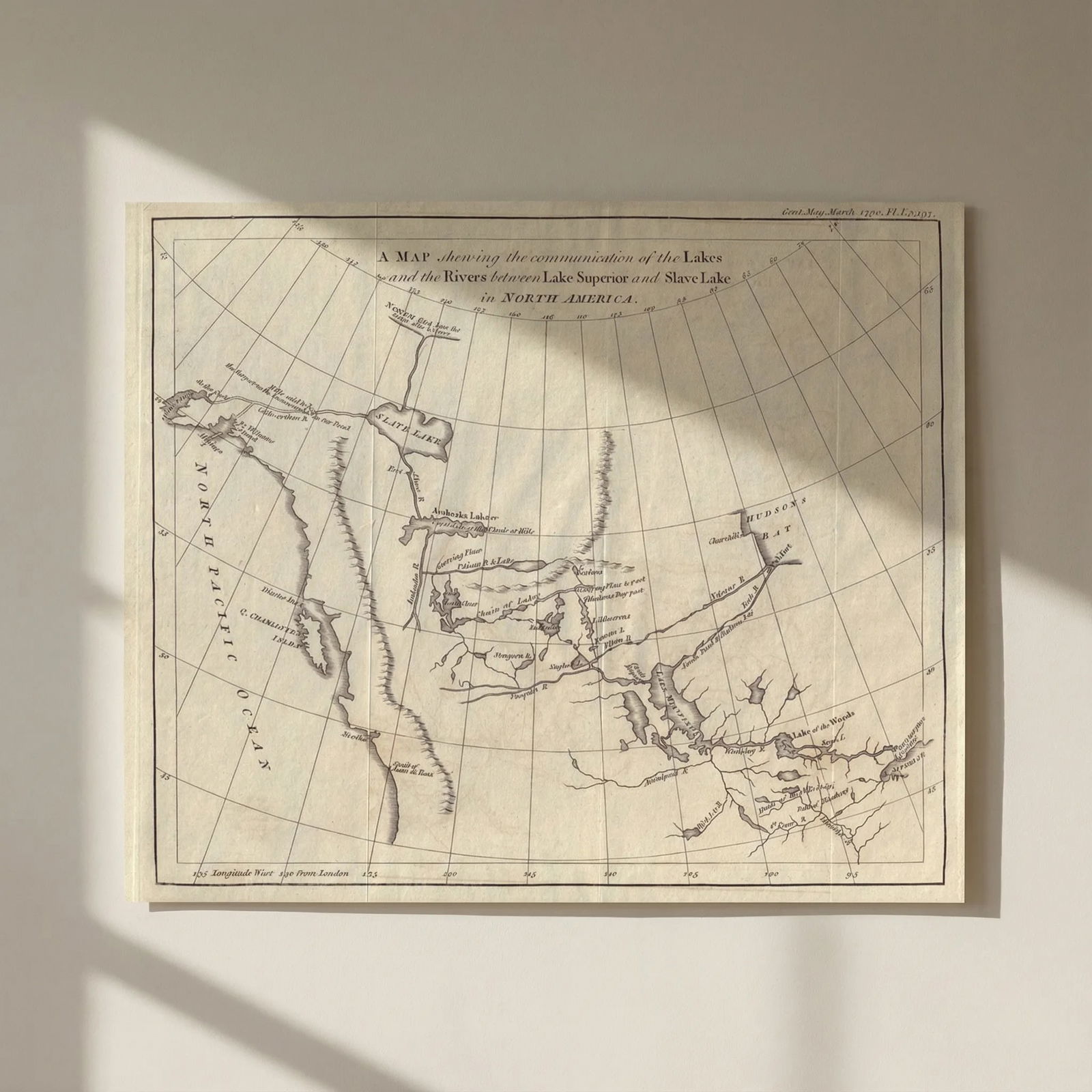 … The Lakes & Rivers between Lake Superior & Slave Lake… GENTS MAG 1790 map: Title: … The Lakes & Rivers between Lake Superior & Slave Lake… GENTS MAG 1790 map Description: A Map shewing the communication of the Lakes and the Rivers between Lake Superior and Slave