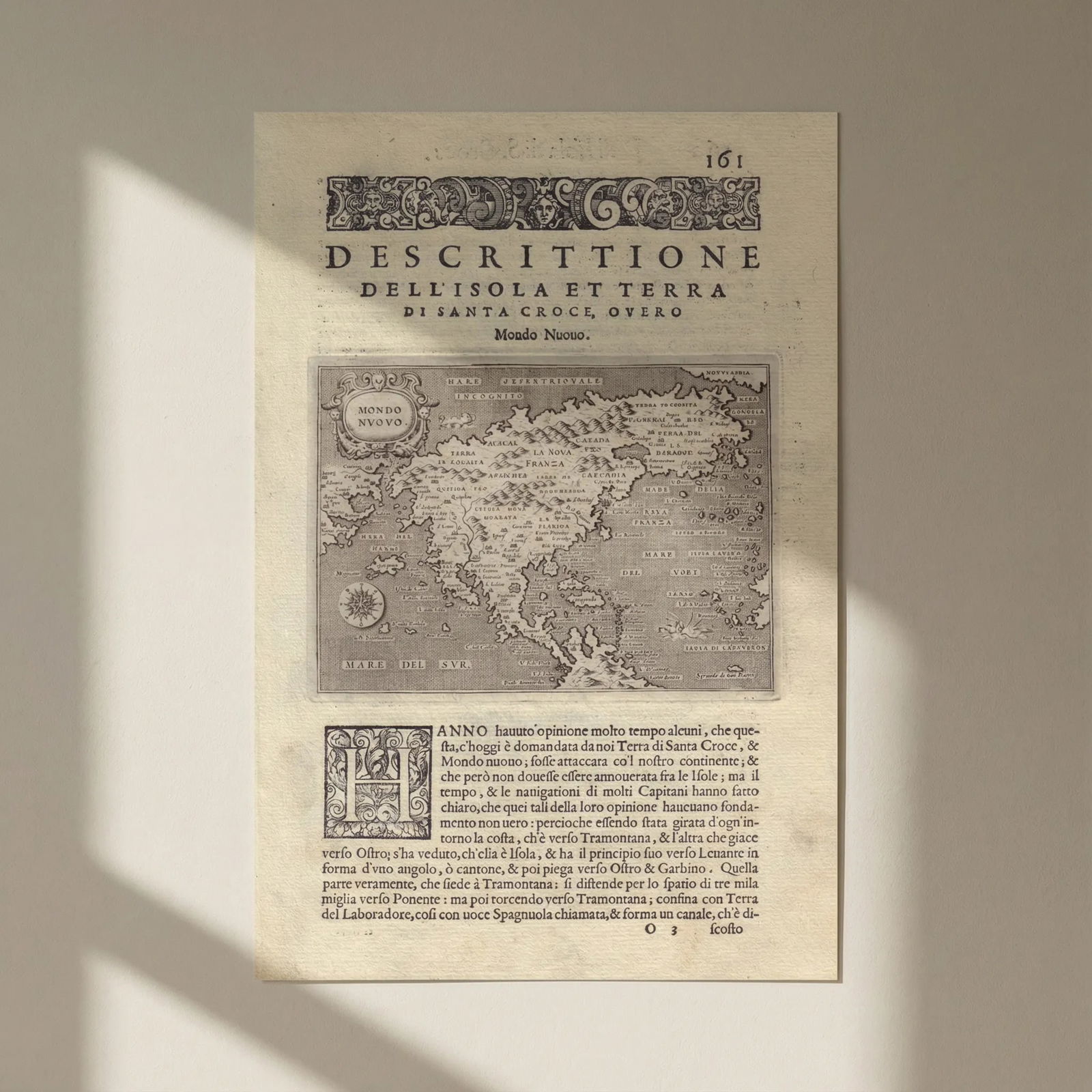 Descrittione… Santa Croce Mondo Nuovo PORCACCHI North America New World 1590 map: Title: Descrittione… Santa Croce Mondo Nuovo PORCACCHI North America New World 1590 map Description: Descrittione dell' Isola et Terra di Santa Croce, overo Mondo Nuovo [Description of North Ame
