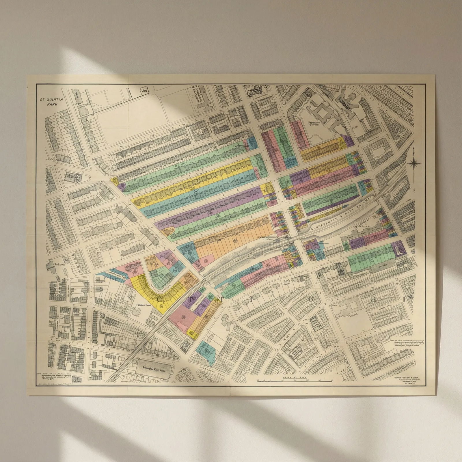 St Quintin Estate. Oxford Gardens. North Kensington. Ladbroke Grove c1925 map: Title: St Quintin Estate. Oxford Gardens. North Kensington. Ladbroke Grove c1925 map Description: [Oxford Gardens Conservation Area - North Kensington - St Quintin Estate - Ladbroke Grove]. Daniel Wat