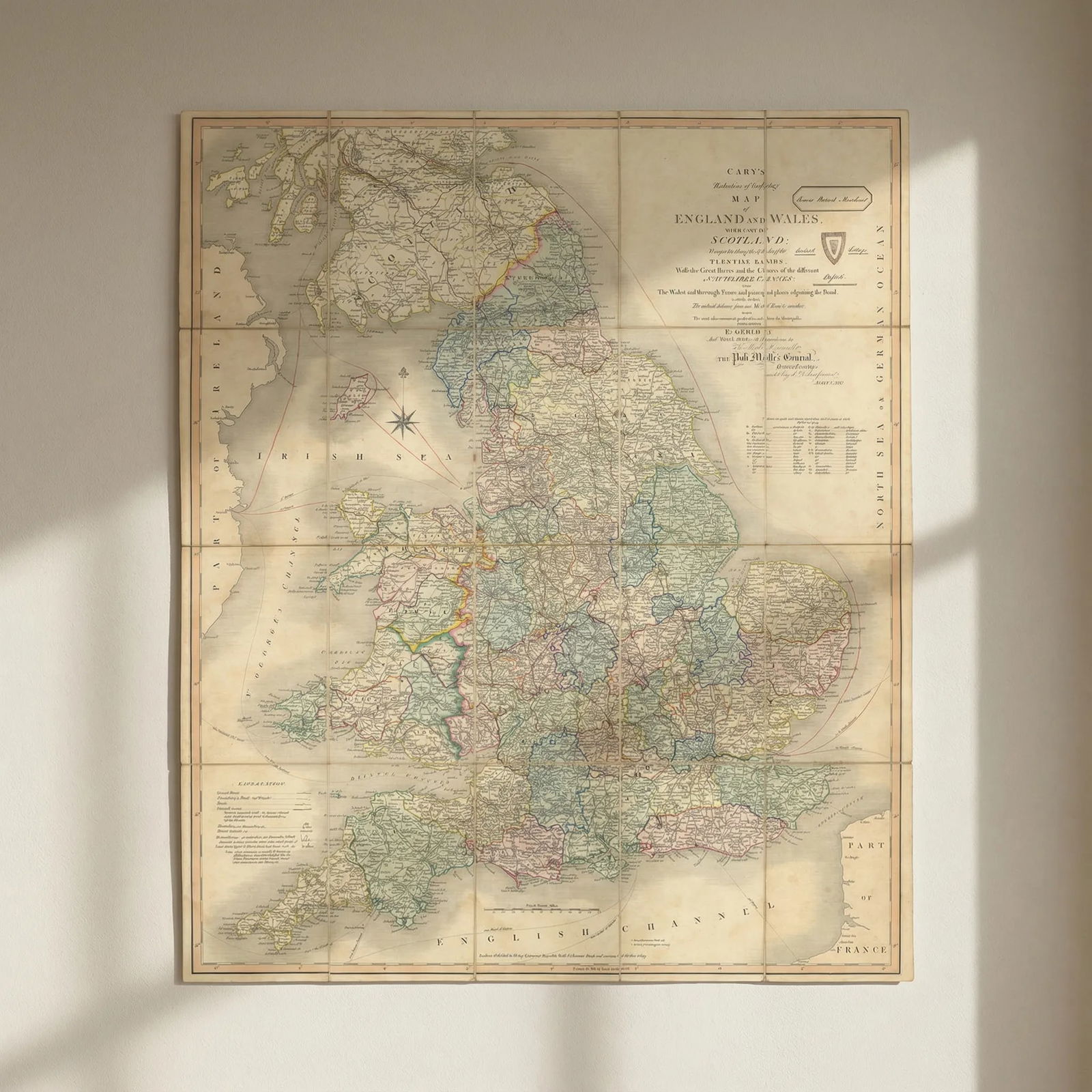 Cary's reduction of his large map of England & Wales'. Turnpikes canals &c 1834: Title: Cary's reduction of his large map of England & Wales'. Turnpikes canals &c 1834 Description: Cary's Reduction of his large Map of England & Wales, with part of Scotland, comprehending the w