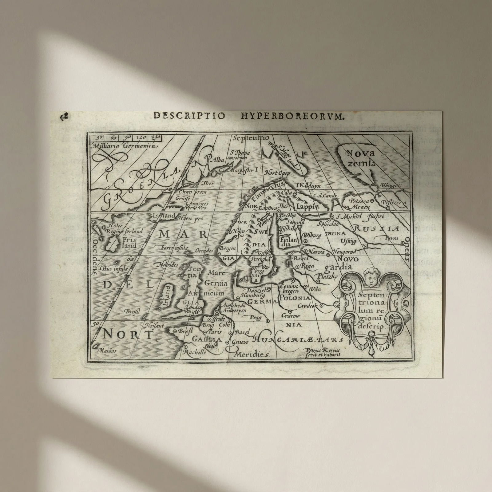 Hyperboreorum/Septentrionalum regionum. Bertius/Langenes. Europe Arctic 1603 map: Title: Hyperboreorum/Septentrionalum regionum. Bertius/Langenes. Europe Arctic 1603 map Description: Descriptio Hyperboreorum / Septentrionalum regionu[m] descrip. [The northern latitudes]. The map fe