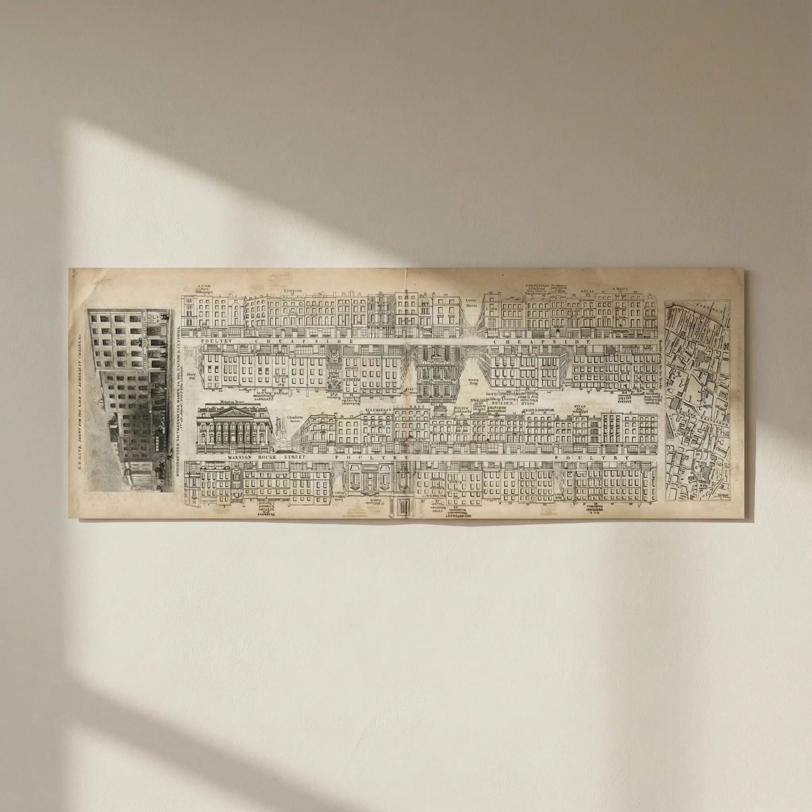 Tallis London Street View #38 Cheapside (East), Poultry & Mansion House 1839 map: Title: Tallis London Street View #38 Cheapside (East), Poultry & Mansion House 1839 map Description: [Part 38] Cheapside (East), Poultry and Mansion House Street [Cross streets: Bucklersbury, Queen St