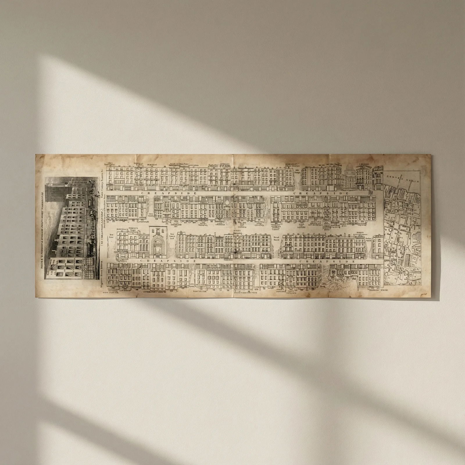 Tallis London Street View #42 Cheapside (West) 1839 old antique map plan chart: Title: Tallis London Street View #42 Cheapside (West) 1839 old antique map plan chart Description: [Part 42] Cheapside (West) [Cross streets: Old Change (New Change), St. Paul's Cathedral, Bow Lane, B