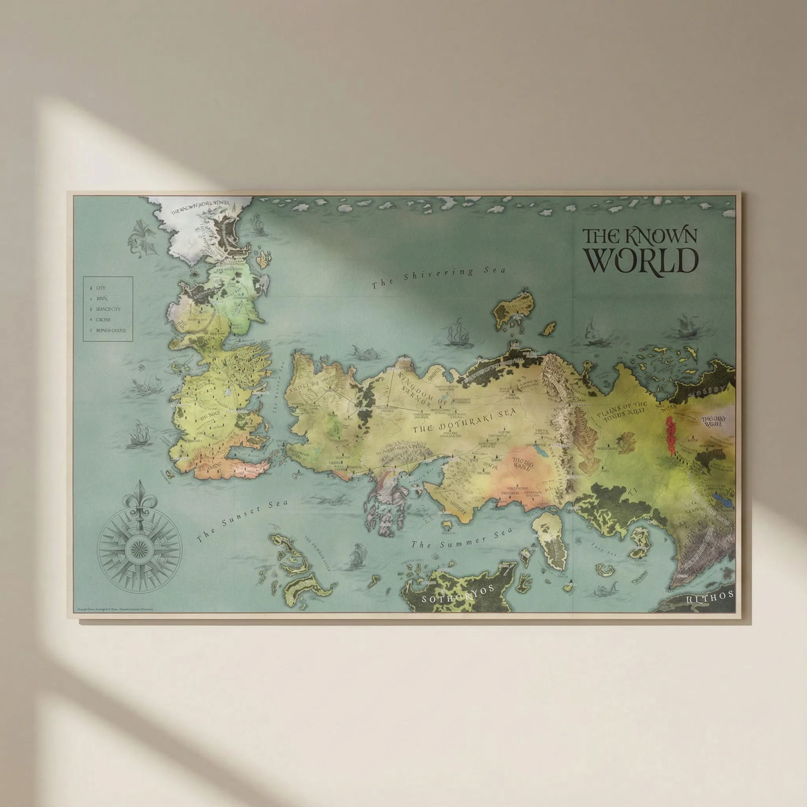 The Known World. Game of Thrones. Song of Fire & Ice. Jonathan Burton 2019 map: Title: The Known World. Game of Thrones. Song of Fire & Ice. Jonathan Burton 2019 map Description: The Known World'. The finest map of the fictional world depicted in George R.R. Martin's A Song of Ic
