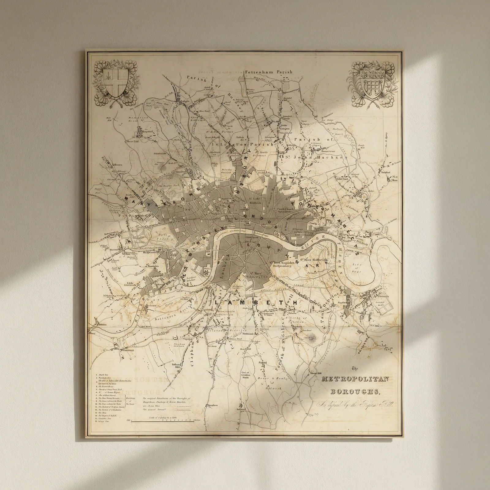 London Metropolitan Boroughs as defined by the Reform Bill. Moule 1837 old map: Title: London Metropolitan Boroughs as defined by the Reform Bill. Moule 1837 old map Description: The Metropolitan Boroughs as defined by the Reform Bill' by Moule, Thomas. Published 1837. Antique en