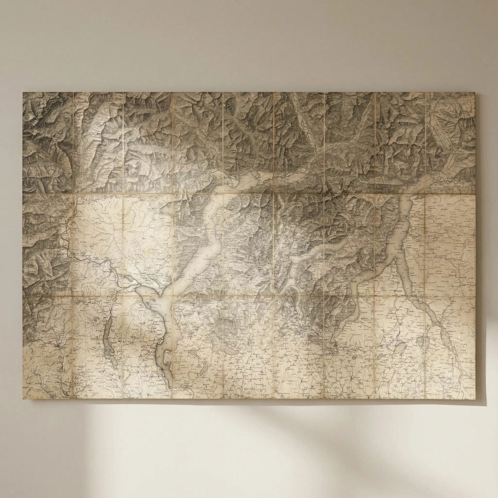 Italian Lakes by Swiss Federal Office of Topography. 105x70cm. Folding map 1874: Title: Italian Lakes by Swiss Federal Office of Topography. 105x70cm. Folding map 1874 Description: Swiss Federal Map - Italian Lakes'. An early map by the Swiss Federal Office of Topography of the It