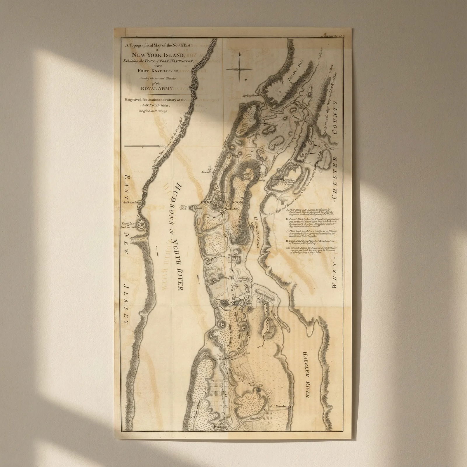 A Topographical Map of the northn. part of New York Island… FADEN/STEDMAN 1794: Title: A Topographical Map of the northn. part of New York Island… FADEN/STEDMAN 1794 Description: A Topographical Map of the northn. part of New York Island, exhibiting the plan of Fort Washing