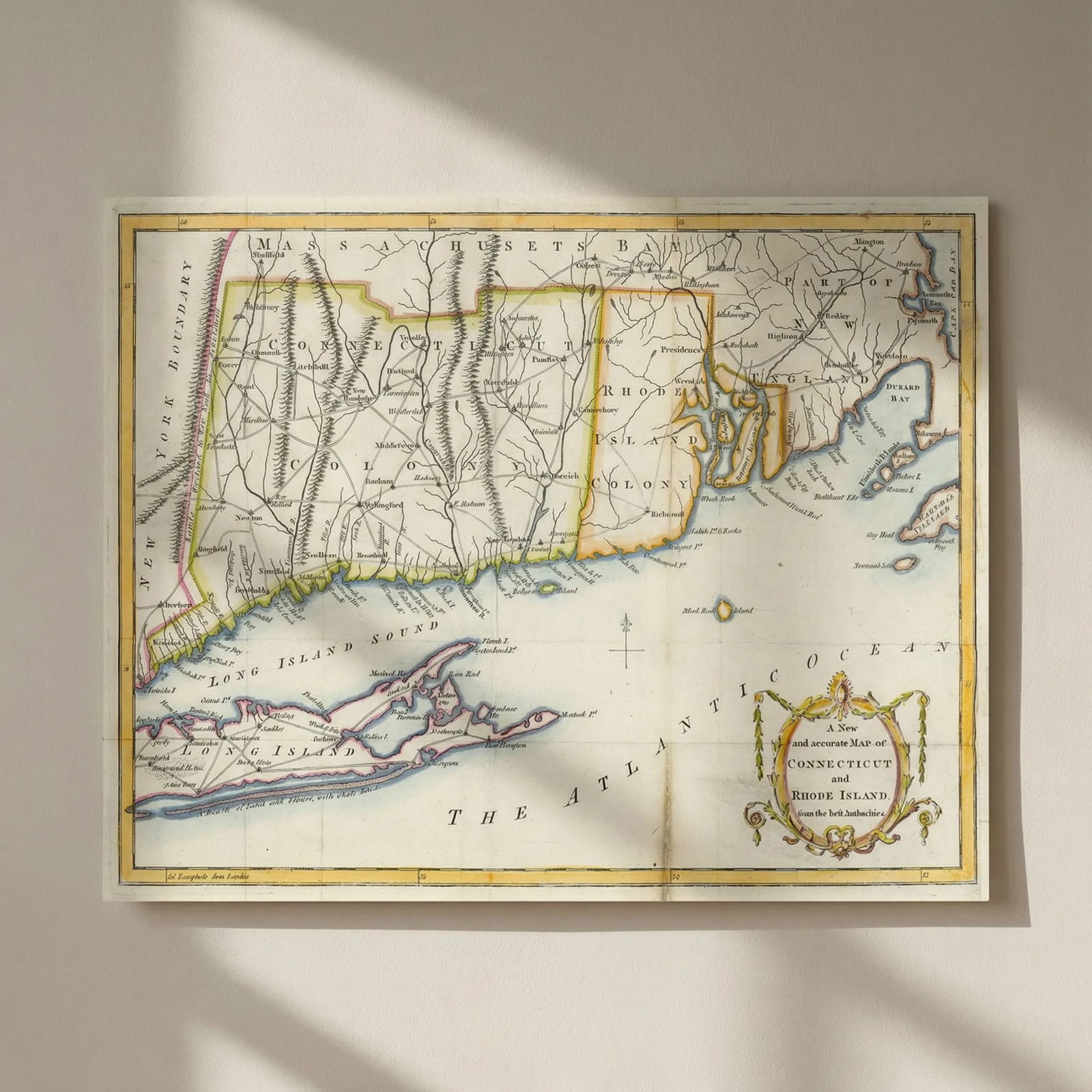 A New and accurate Map of Connecticut and Rhode Island… Universal Magazine 1780: Title: A New and accurate Map of Connecticut and Rhode Island… Universal Magazine 1780 Description: A New and accurate Map of Connecticut and Rhode Island from the best authorities' by Universal
