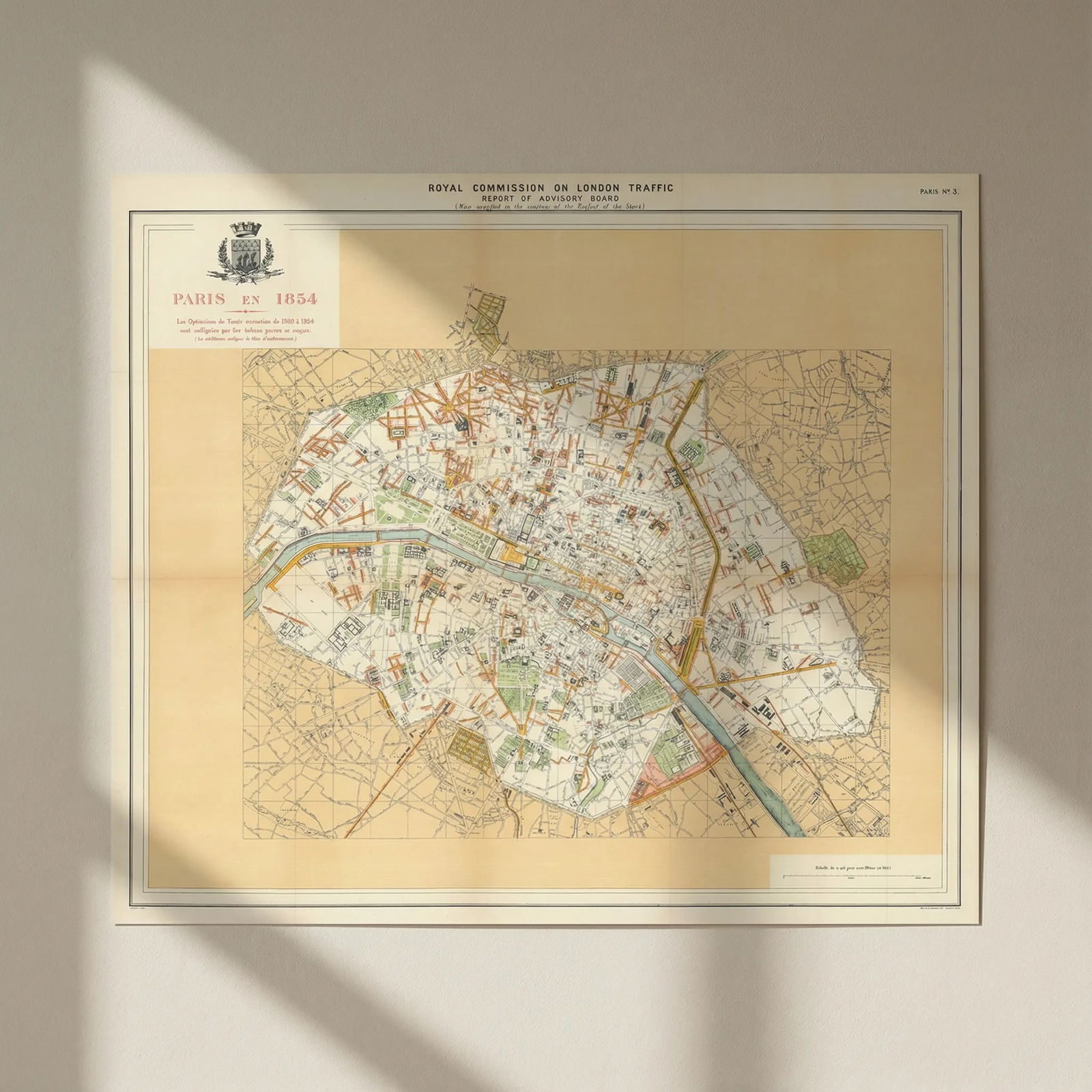 Paris showing 1789-1854 Napoleonic/pre-Haussmann boulevard improvements 1905 map: Title: Paris showing 1789-1854 Napoleonic/pre-Haussmann boulevard improvements 1905 map Description: Royal Commission on London Traffic. Report of Advisory Board (Map supplied by the courtesy of the P
