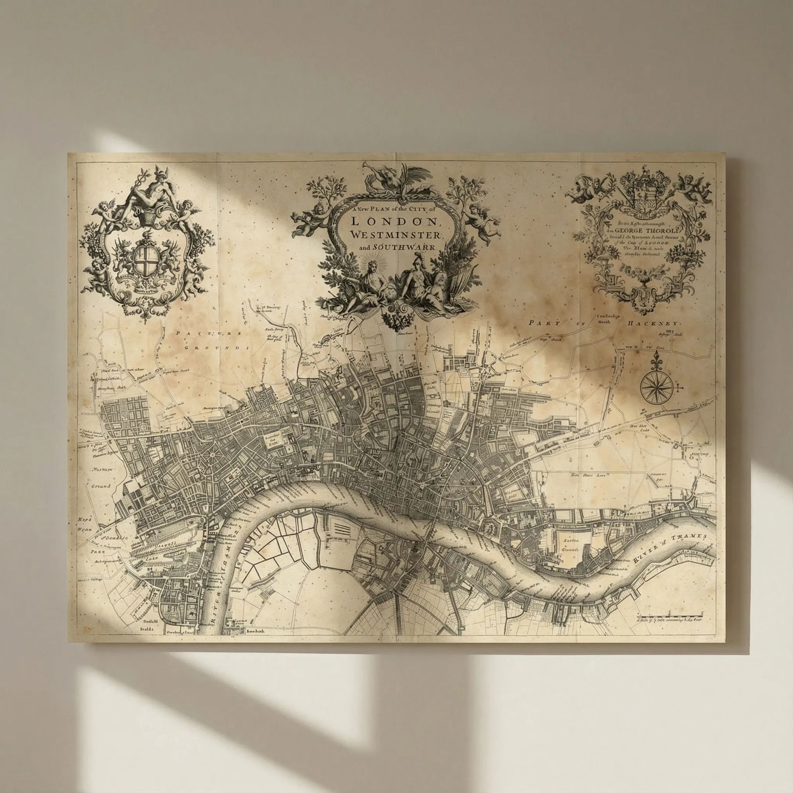 New Plan of the City of London, Westminster & Southwark '. STOW/STRYPE 1720 map: Title: New Plan of the City of London, Westminster & Southwark '. STOW/STRYPE 1720 map Description: A New Plan of the City of London, Westminster and Southwark'. This fabulous map shows the extent of