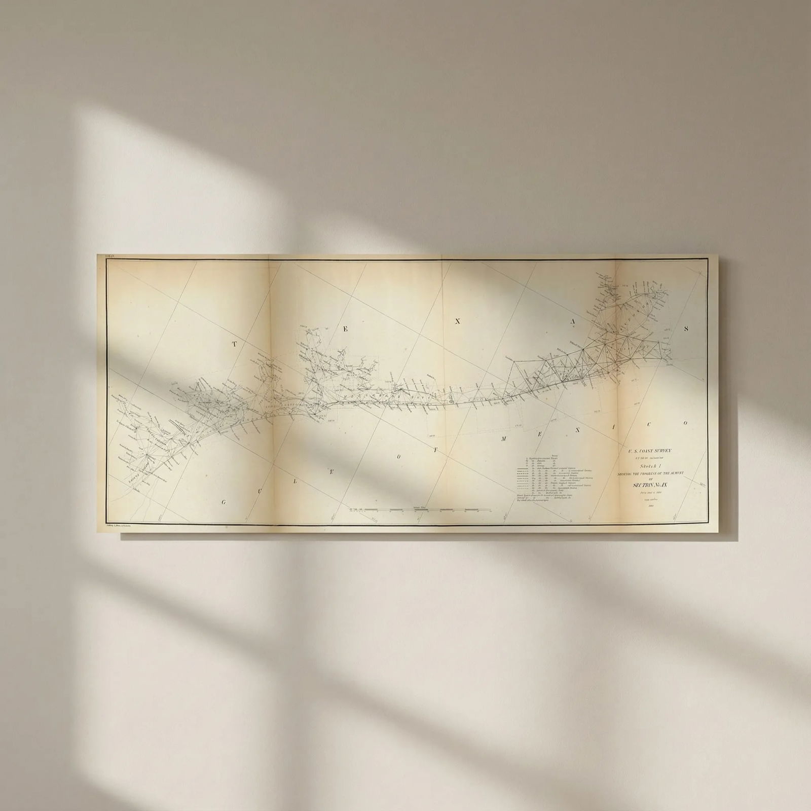 US Coast Survey chart Section IX. Texas. Galveston Bay—Corpus Christi 1860 map: Title: US Coast Survey chart Section IX. Texas. Galveston Bay—Corpus Christi 1860 map Description: U.S. Coast Survey Sketch I showing the progress of the survey in Section No. IX from 1848 to 18