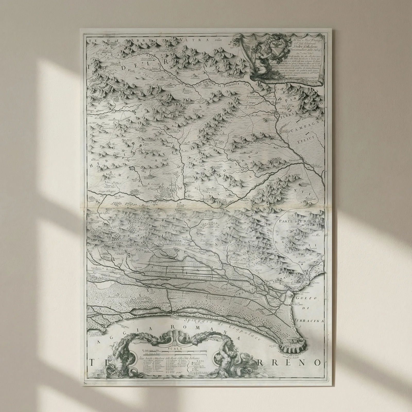 Il Lazio. East sheet, from Foce Verde to Terracina. DE ROSSI 1693 old map: Title: Il Lazio. East sheet, from Foce Verde to Terracina. DE ROSSI 1693 old map Description: [Il Lazio - east sheet] [Lazio - east sheet]. The coast of Lazio from Foce Verde to Terracina, including F
