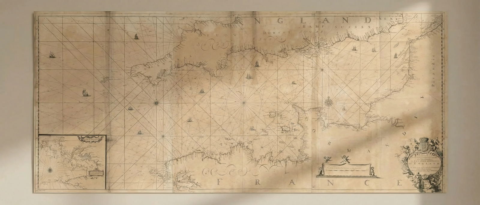 English Channel. Brest Harbour. 'To… the Lords Commissioners'. COLLINS 1693 map: Title: English Channel. Brest Harbour. 'To… the Lords Commissioners'. COLLINS 1693 map Description: [English Channel] // Brest Harbour - To the Right Honourable The Lords Commissioners for Execu