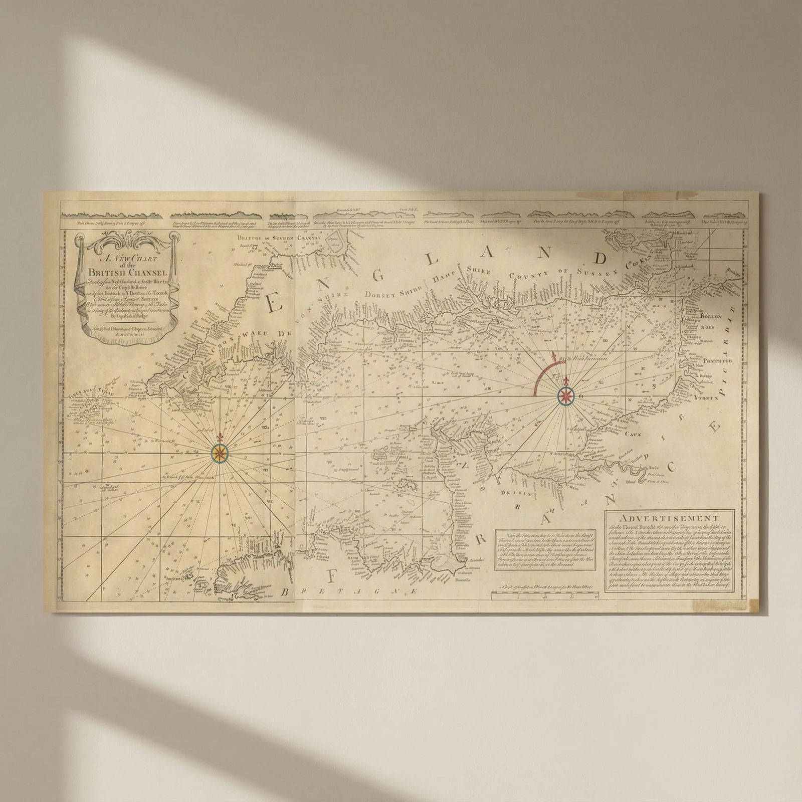 Chart of the British Channel… Halley's tides & currents. MOUNT & PAGE 1758 map: Title: Chart of the British Channel… Halley's tides & currents. MOUNT & PAGE 1758 map Description: A New Chart of the British Channel extending from North Foreland to Scilly Isles &c on the