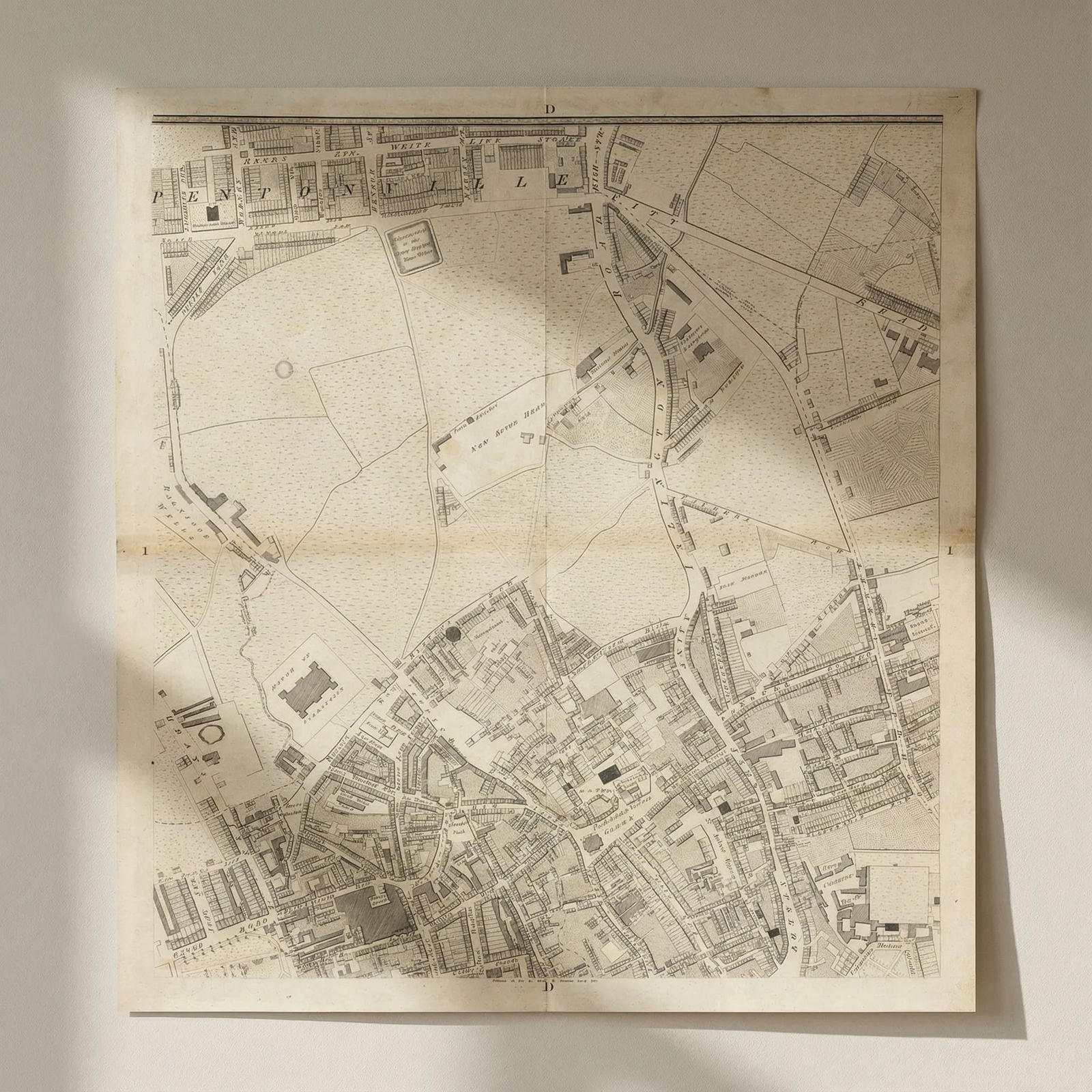 Horwood London D1 Clerkenwell Pentonville Gray's Inn City Road 1799 old map: Title: Horwood London D1 Clerkenwell Pentonville Gray's Inn City Road 1799 old map Description: Sheet D1 - Clerkenwell, Pentonville, Gray's Inn, Islington Upper Street, St. John Street, City Road' by