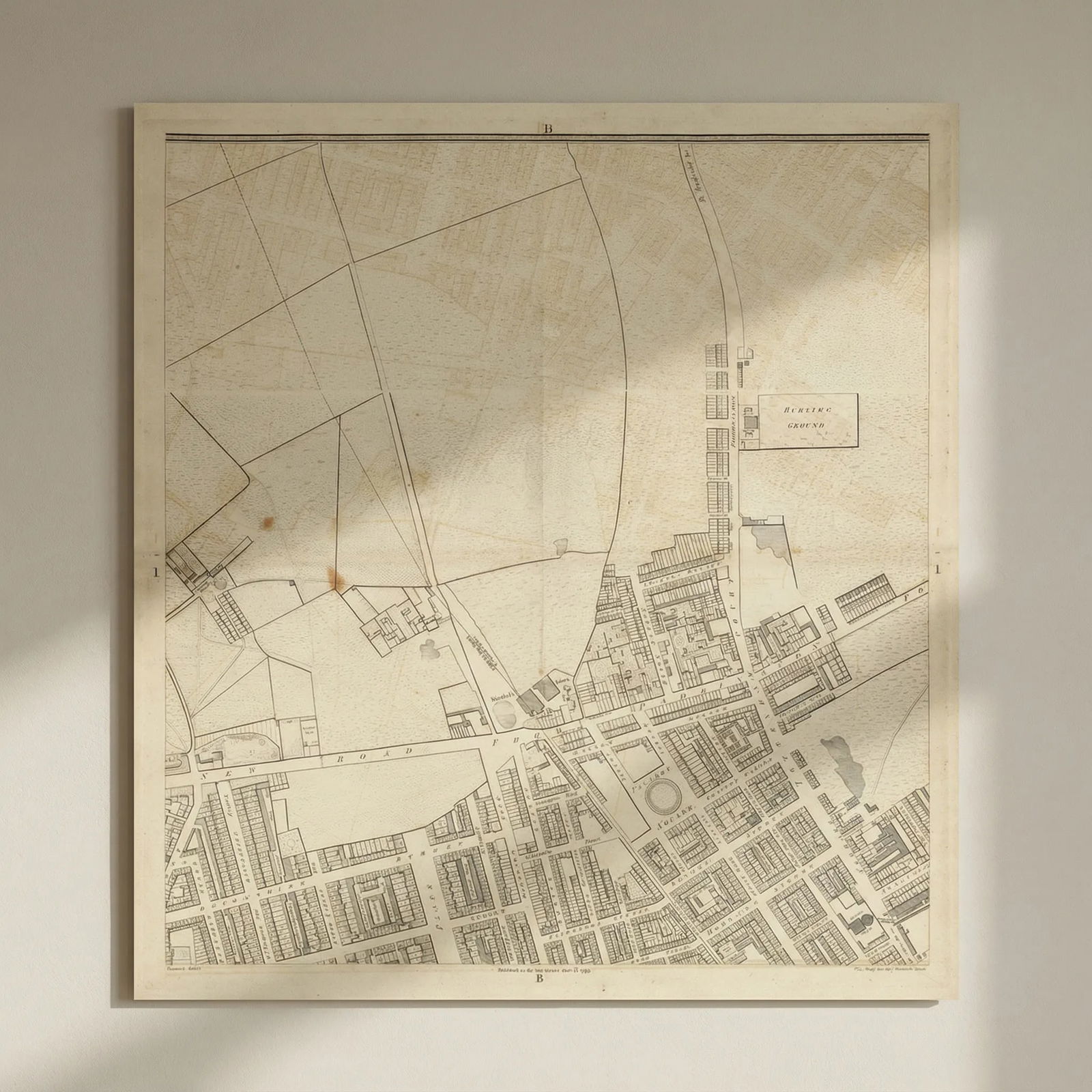 Horwood London B1 Marylebone Fitzrovia Regents Park Tottenham Court Rd 1793 map: Title: Horwood London B1 Marylebone Fitzrovia Regents Park Tottenham Court Rd 1793 map Description: Sheet B1 - Marylebone Road, Euston Road, Regents Park East, Fitzrovia, Fitzroy Square, Tottenham Cou