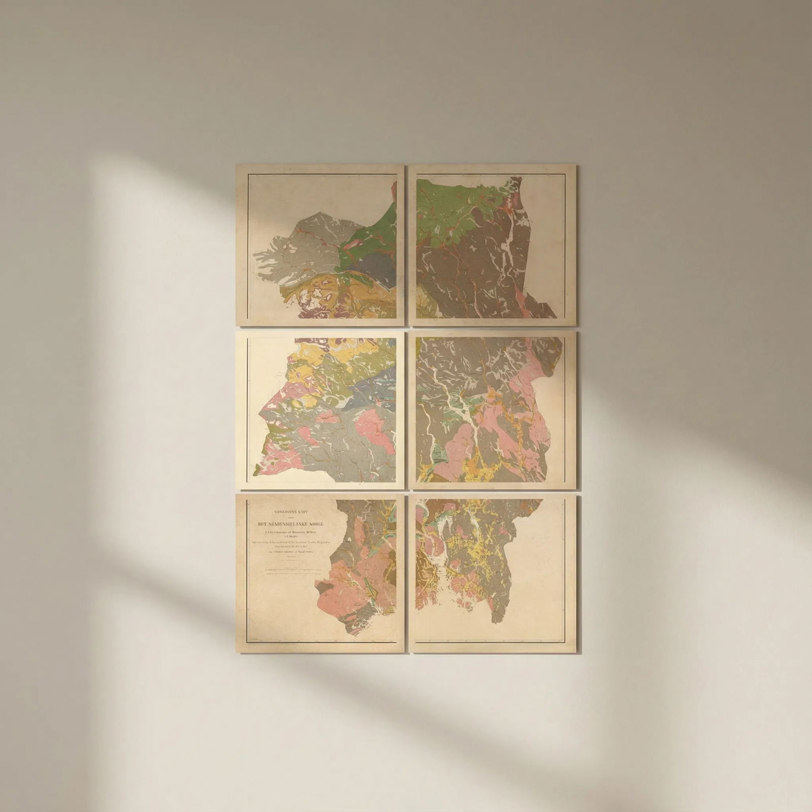 Geologisk Kart over det Söndenfjeldske Norge Christiania og Hamars 1865 map: Title: Geologisk Kart over det Söndenfjeldske Norge Christiania og Hamars 1865 map Description: Geologisk Kart over det Söndenfjeldske Norge. I. Christiania og Hamars Stifter I 6 Blade [Geol