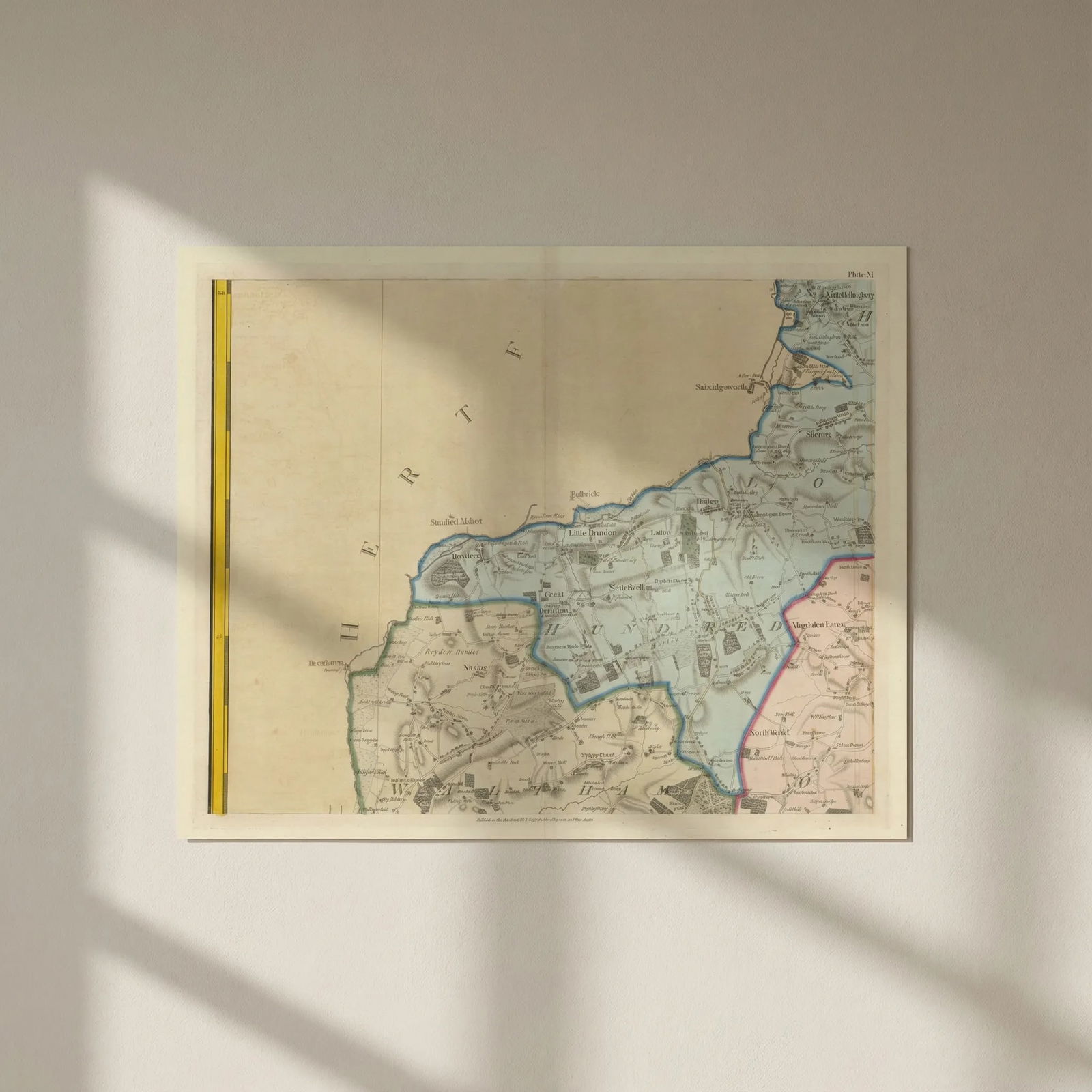 Essex W #11 Harlow North Weald Roydon Stanstead Abbotts. Chapman/André 1777 map: Title: Essex W #11 Harlow North Weald Roydon Stanstead Abbotts. Chapman/André 1777 map Description: Plate XI [Roydon, Stanstead Abbotts, Netteswell, Latton, Harlow, Little Parndon, Magdalen Laver