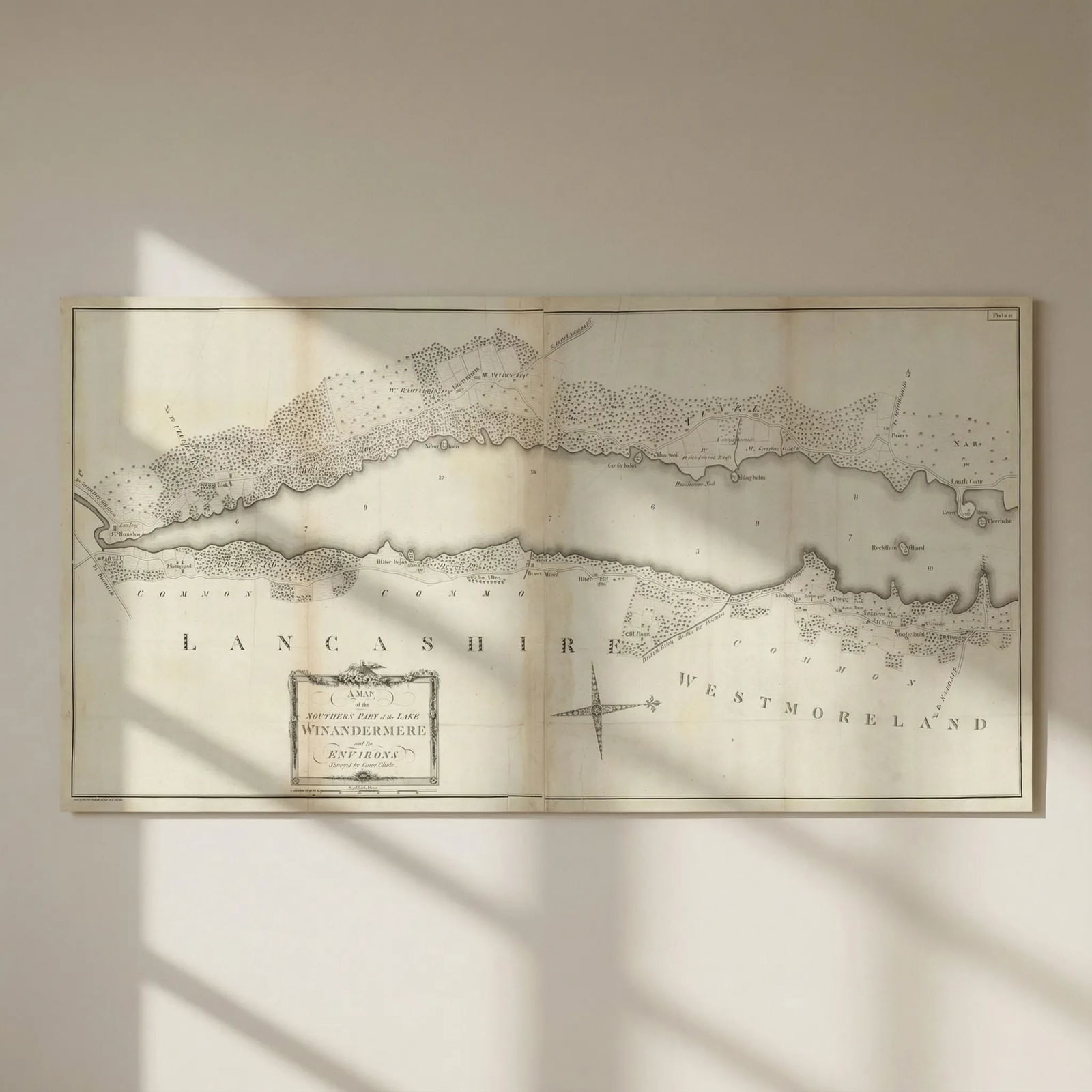 The Southern Part of the Lake Winandermere… by James Clarke. Windermere 1789 map: Title: The Southern Part of the Lake Winandermere… by James Clarke. Windermere 1789 map Description: A map of the Southern Part of the Lake Winandermere and its environs'. A map of the southern