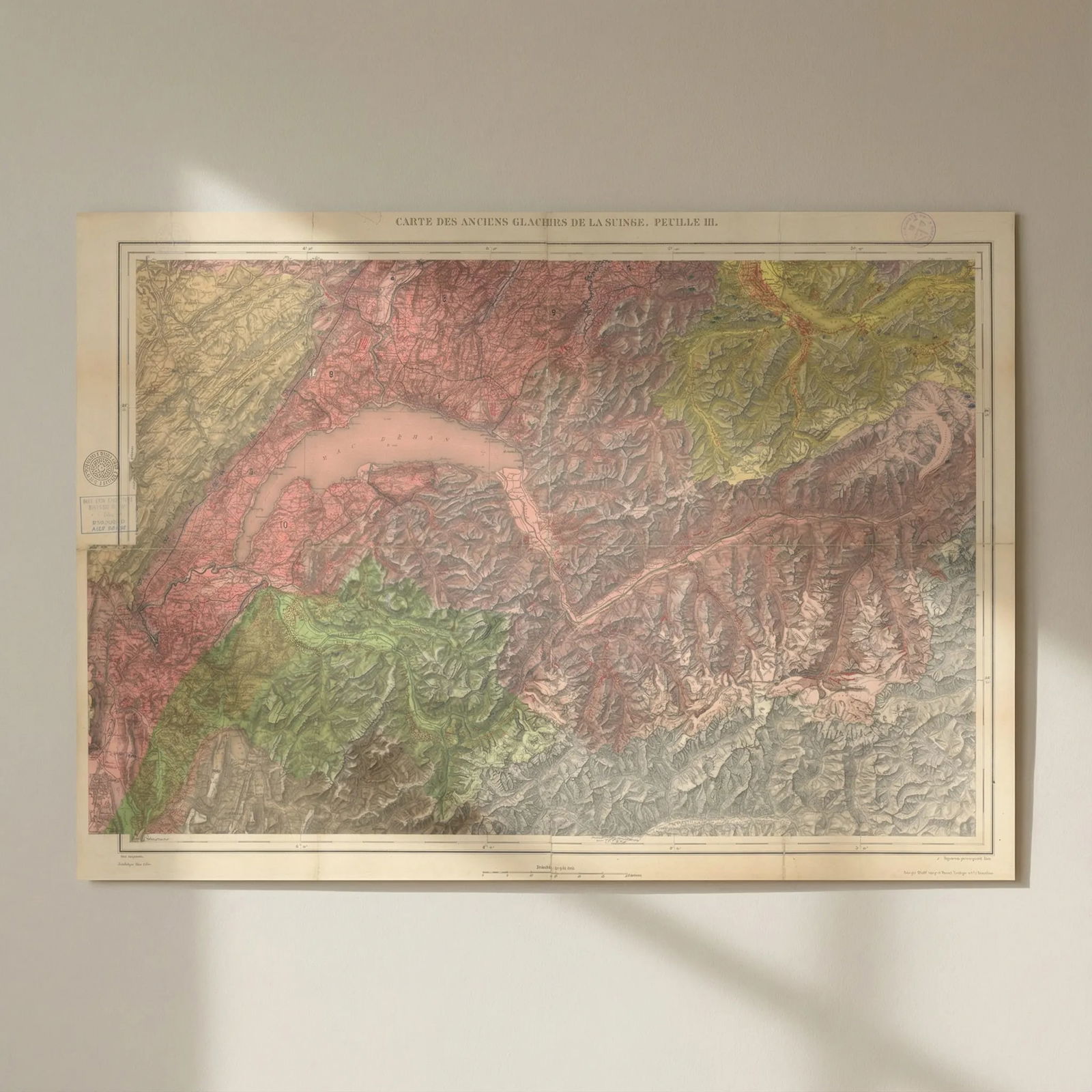 Carte des Anciens Glaciers de la Suisse #3 W Switzerland & Haute-Savoie 1883 map: Title: Carte des Anciens Glaciers de la Suisse #3 W Switzerland & Haute-Savoie 1883 map Description: Carte des Anciens Glaciers de la Suisse - Feuille 3 [Map of the Ancient Glaciers of Switzerland, Sh