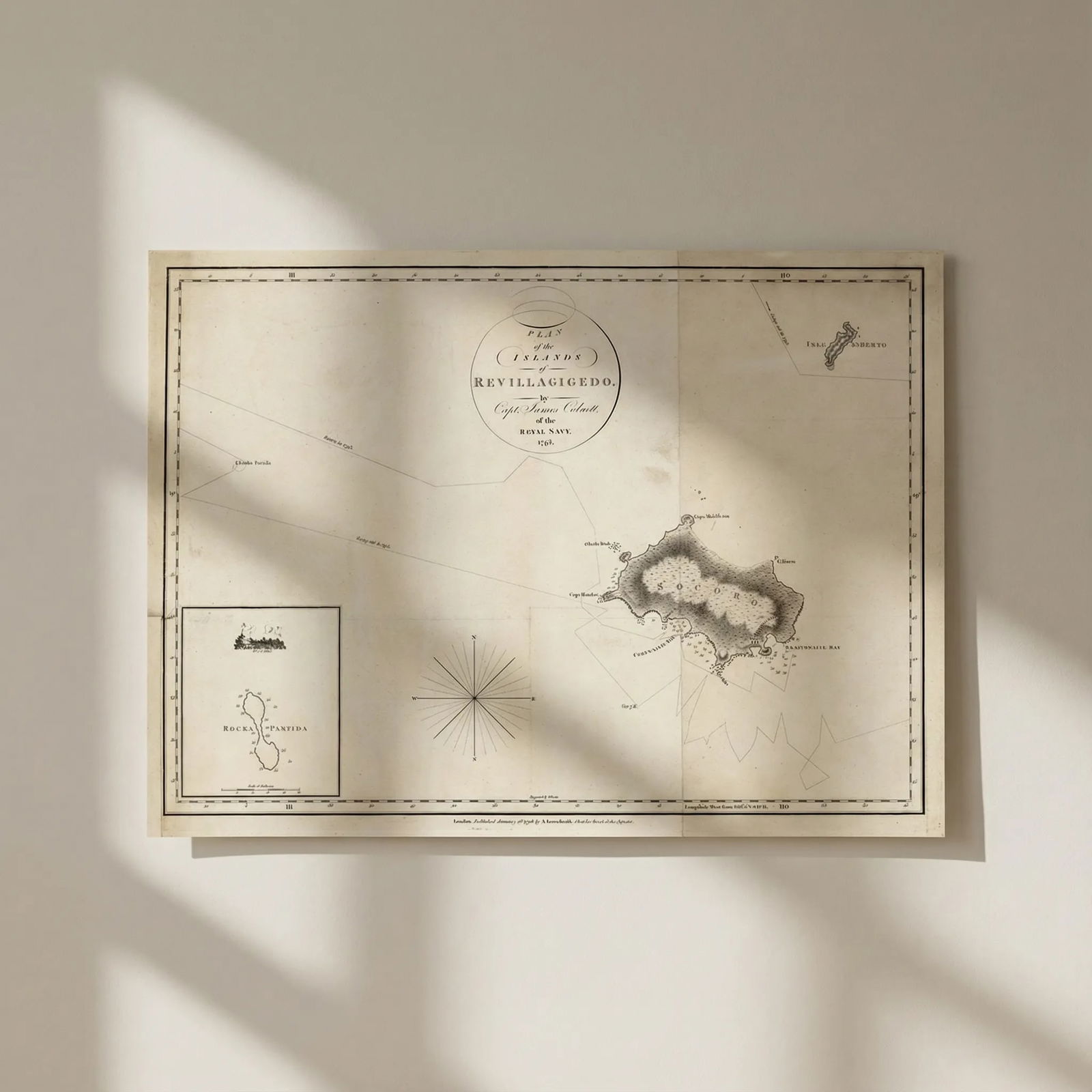 The Islands of Revillagigedo by Captain James Colnett of the Royal Navy 1798 map: Title: The Islands of Revillagigedo by Captain James Colnett of the Royal Navy 1798 map Description: Plan of the Islands of Revillagigedo by Captain James Colnett of the Royal Navy 1793'. Aaron Arrows