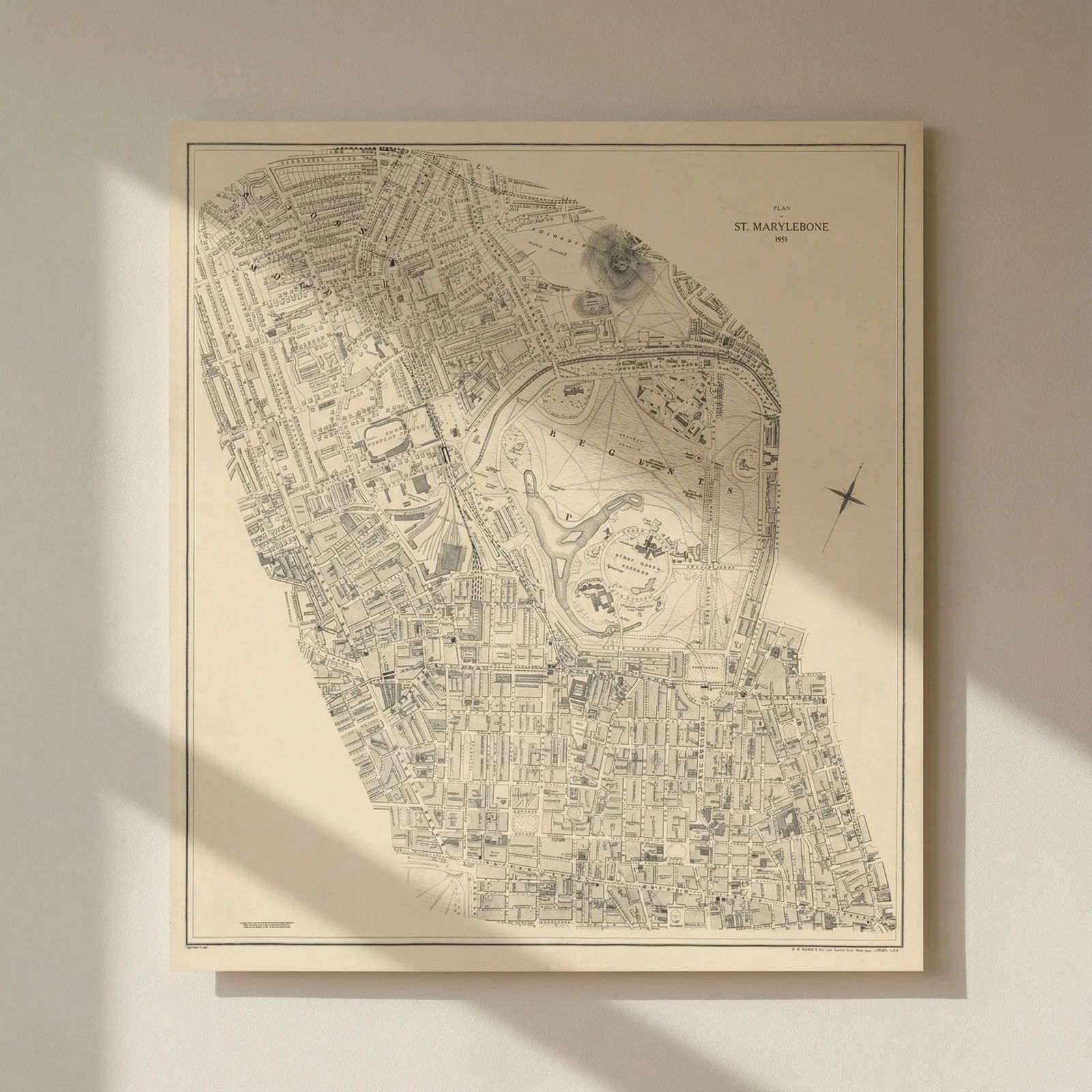 Plan of St Marylebone Borough/Parish. Regents Park St John's Wood BACON 1935 map: Title: Plan of St Marylebone Borough/Parish. Regents Park St John's Wood BACON 1935 map Description: Plan of St Marylebone 1935' by Bacon, George Washington & Co. Published 1935. Antique London Parish