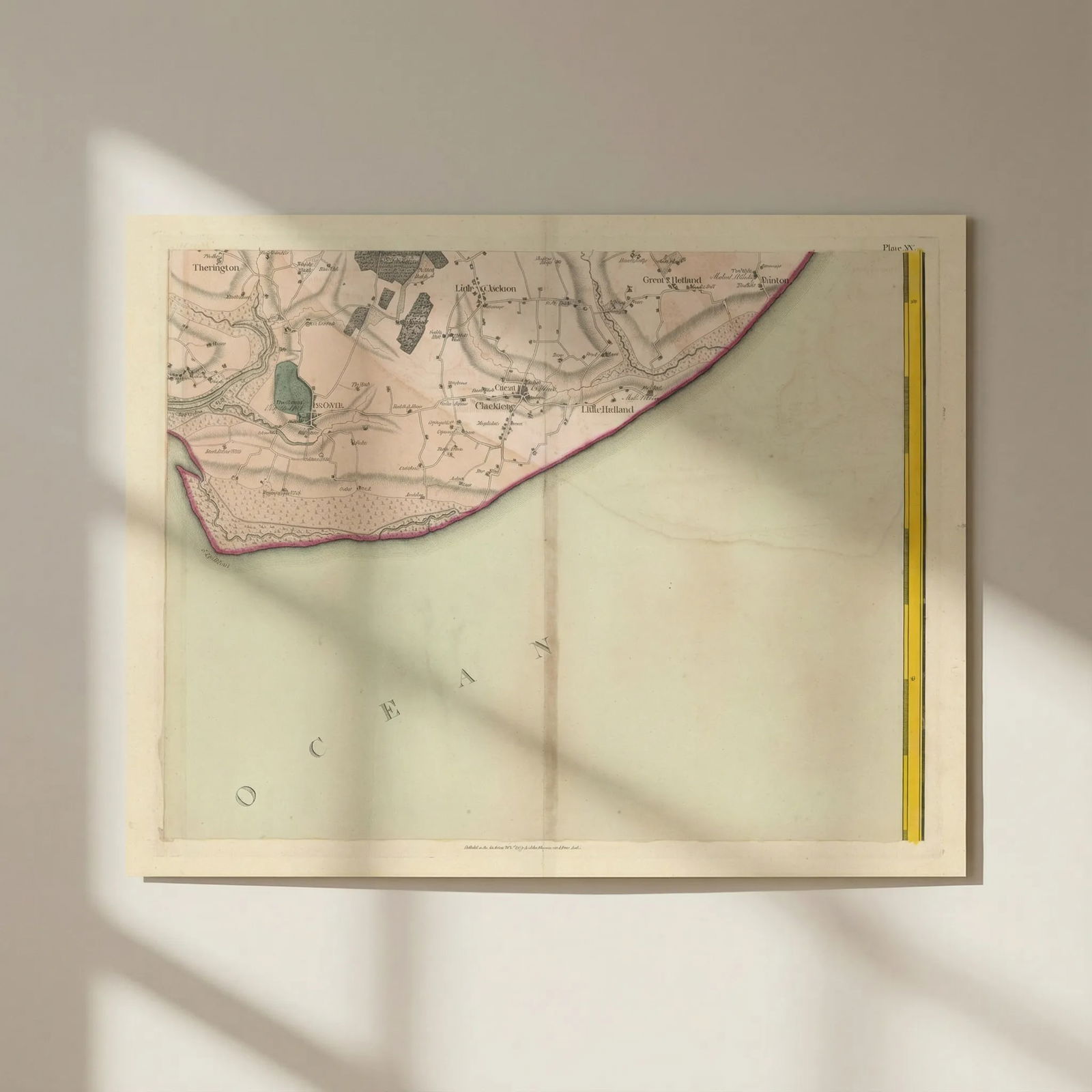 Essex E #15 Tendring Clacton-on-Sea Frinton/Sea Jaywick. Chapman/André 1777 map: Title: Essex E #15 Tendring Clacton-on-Sea Frinton/Sea Jaywick. Chapman/André 1777 map Description: Plate XV [Clacton-on-Sea, Great Holland, Little Holland, Frinton-on-Sea, Thorington, St. Osyth,