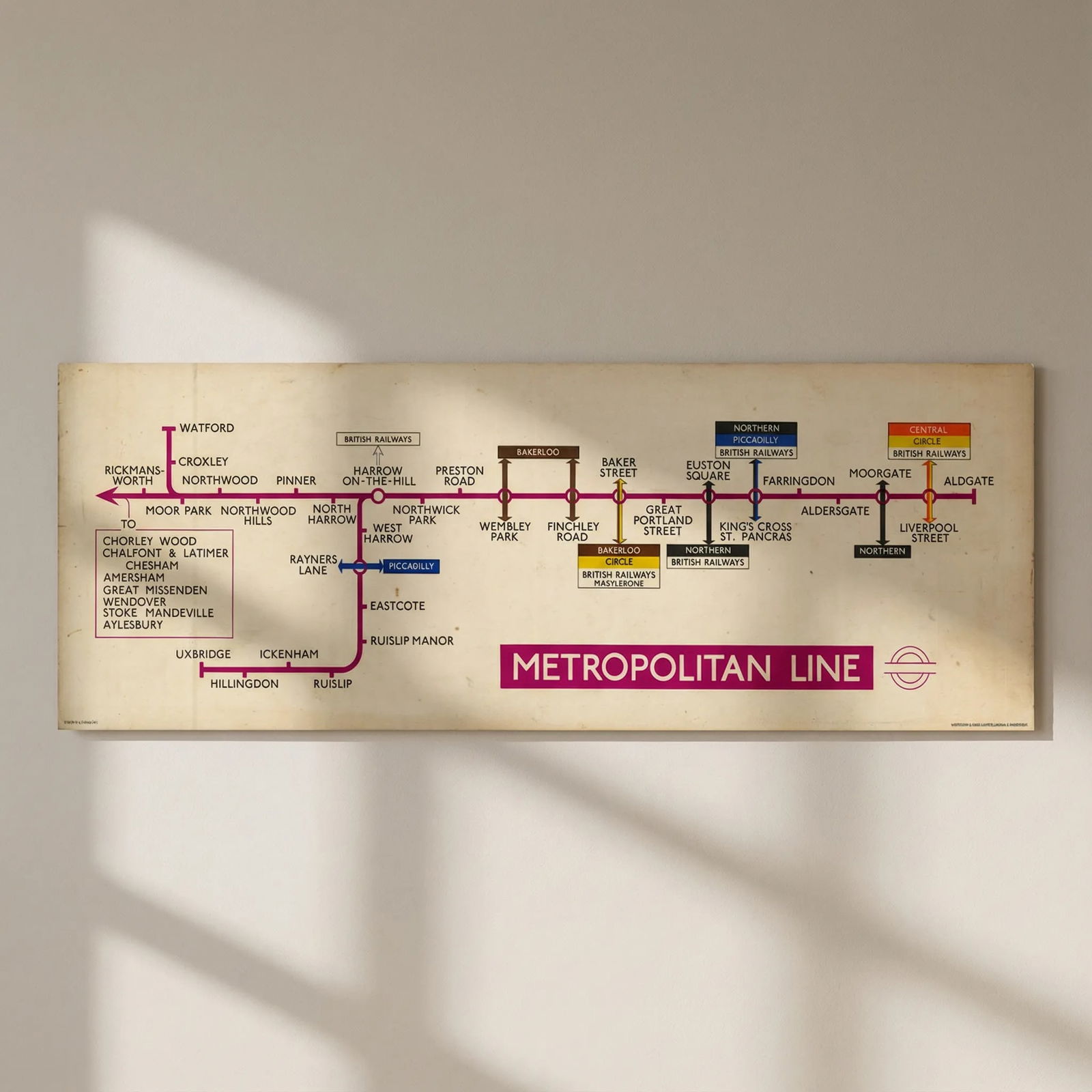 Metropolitan Line carriage diagram. Print code 359/813Z/1500(R) 21x62cm 1959 map: Title: Metropolitan Line carriage diagram. Print code 359/813Z/1500(R) 21x62cm 1959 map Description: Metropolitan Line [Carriage diagram Print Code 359/813Z/1500(R)] by London Transport. Published 195