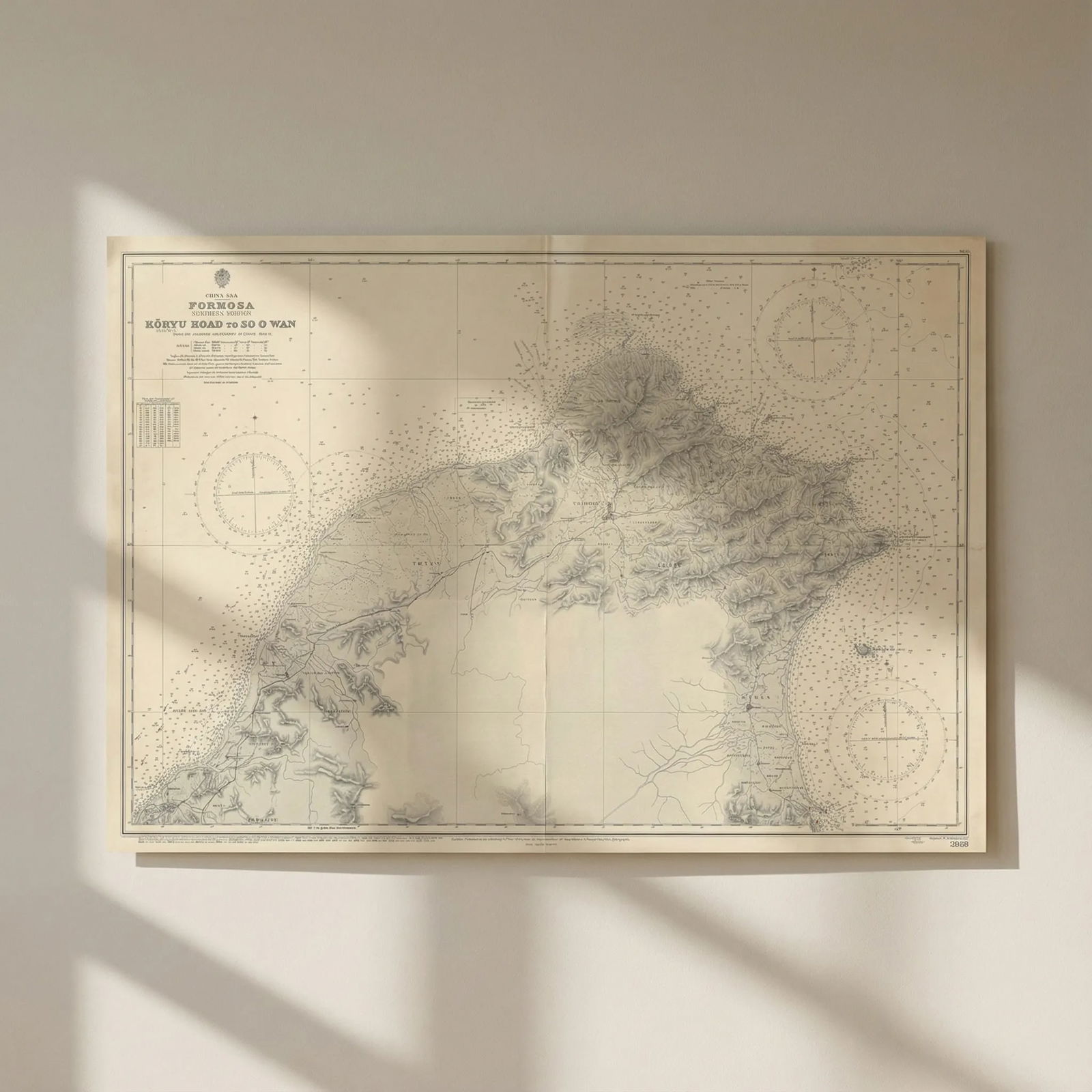 Northern Formosa / Taiwan. Taihoku / Taipei. ADMIRALTY sea chart 1907 (1956) map: Title: Northern Formosa / Taiwan. Taihoku / Taipei. ADMIRALTY sea chart 1907 (1956) map Description: China Sea - Formosa Northern Portion - Koryu (Auran) Road to So o Wan'. From the Japanese Governmen
