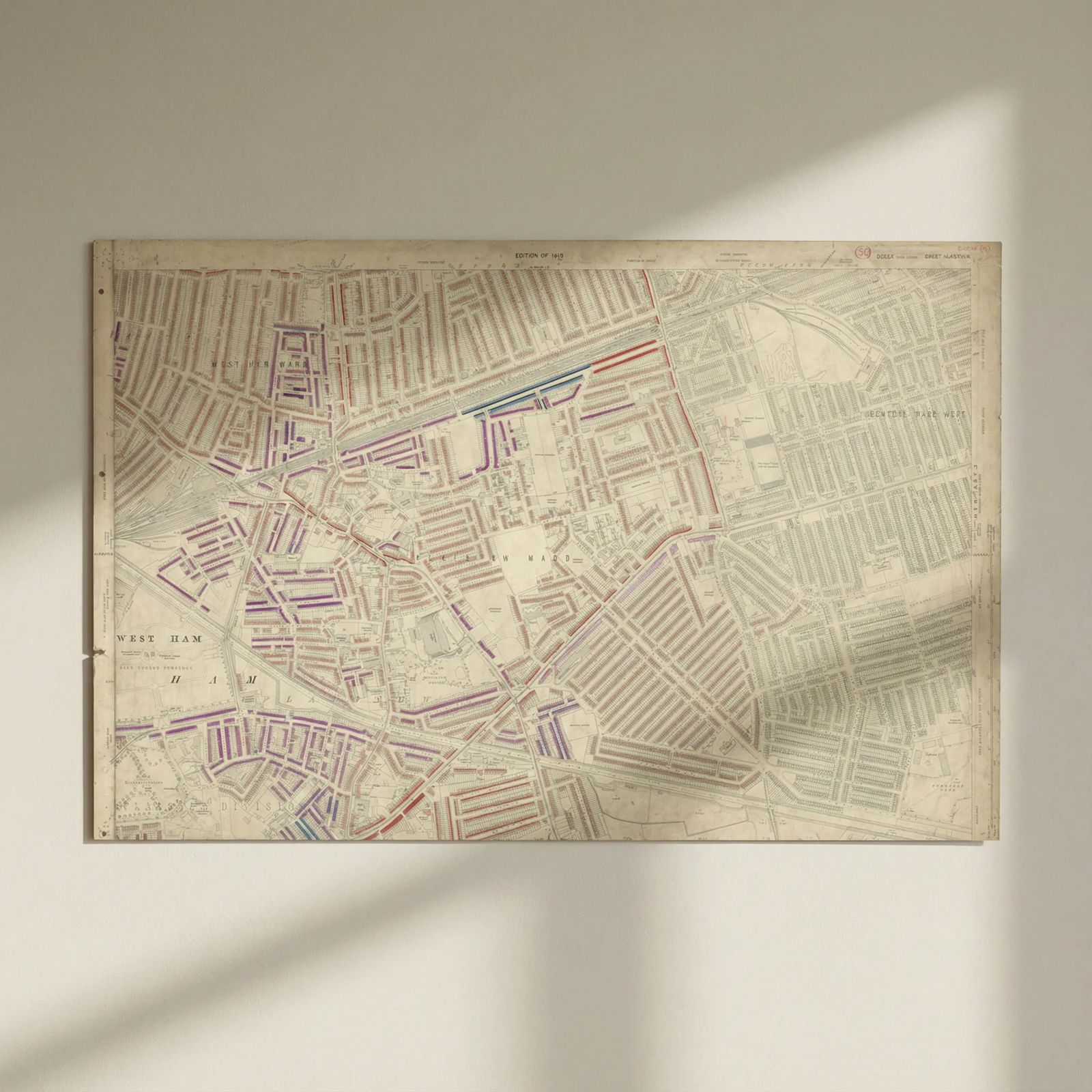 LSE POVERTY OS PROOF MAP West/East Ham - Plaistow - Upton Park - Greengate 1928: Title: LSE POVERTY OS PROOF MAP West/East Ham - Plaistow - Upton Park - Greengate 1928 Description: [Ordnance Survey] Edition of 1919 - Essex [new series] Sheet NLXXXVI. 6. West Ham - Plaistow - Upton