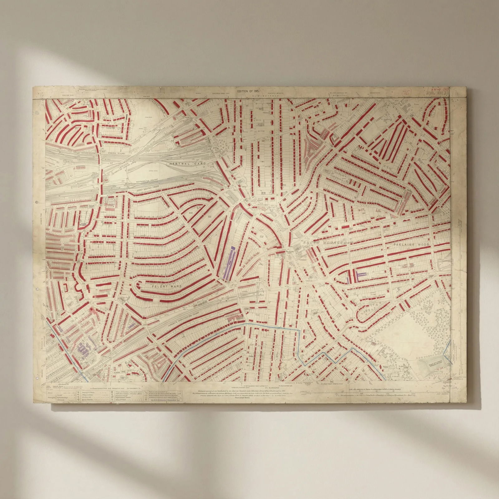 LSE POVERTY OS PROOF MAP Swiss Cottage. West/South Hampstead. Belsize Park 1928: Title: LSE POVERTY OS PROOF MAP Swiss Cottage. West/South Hampstead. Belsize Park 1928 Description: [Ordnance Survey] Edition of 1915 - London Sheet IV. 4. Middlesex Sheet XVI. 4. Swiss Cottage - Sout