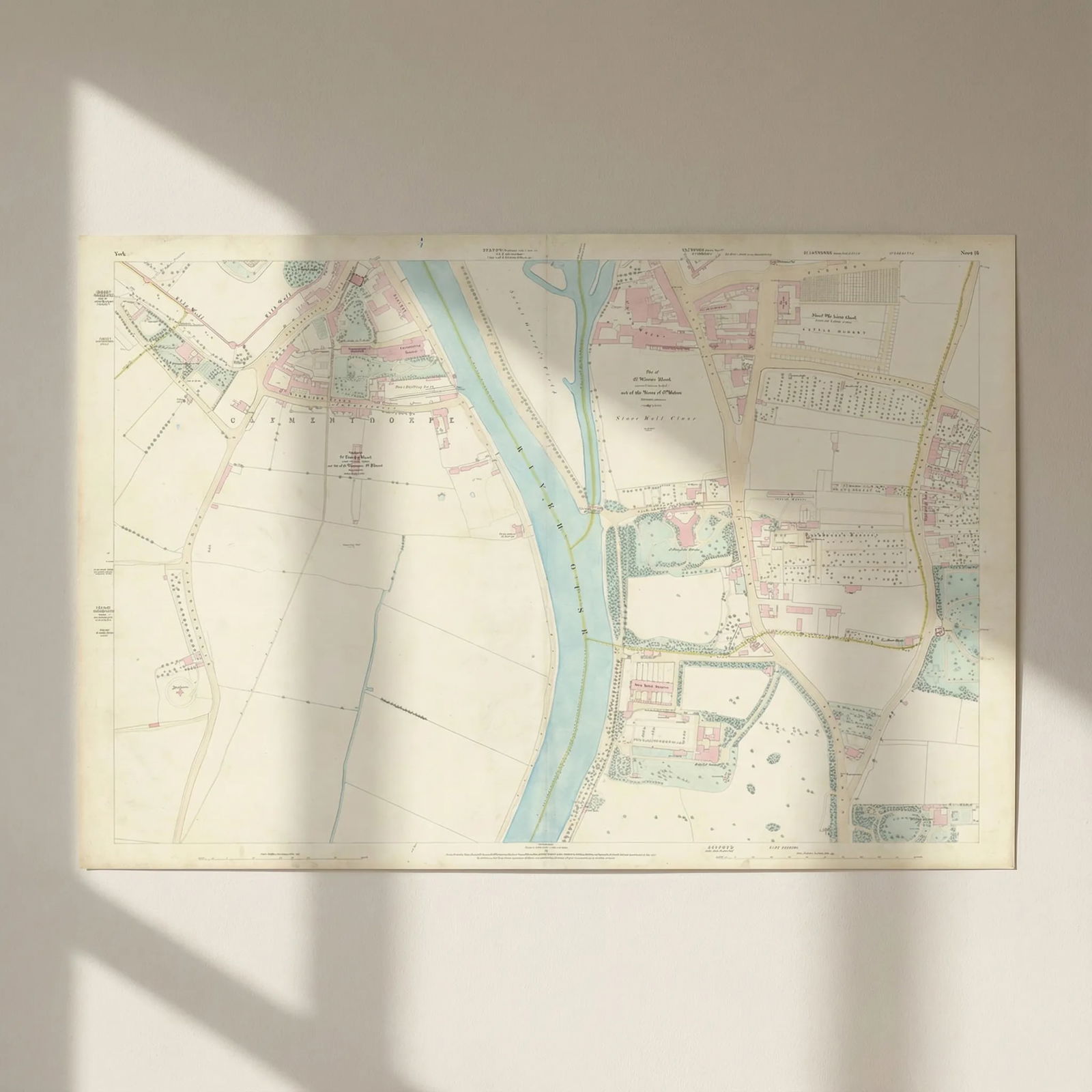 City of York #15 Clementhorpe Fulford Road Skeldergate Fishergate. OS 1852 map: Title: City of York #15 Clementhorpe Fulford Road Skeldergate Fishergate. OS 1852 map Description: City of York - Sheet 15 - [Clementhorpe - Fulford Road - Queen's Staith & Skeldergate - Fishergat