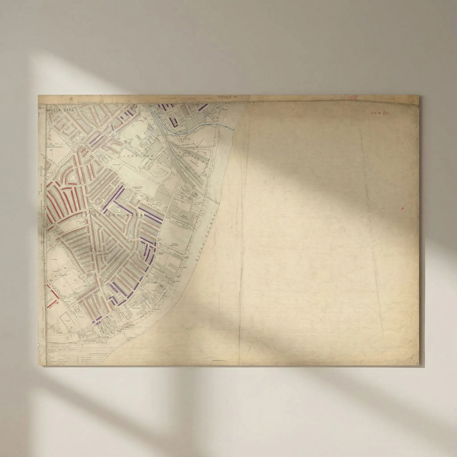 LSE POVERTY OS PROOF MAP Chelsea Harbour - Sands End - Walham - Fulham 1928: Title: LSE POVERTY OS PROOF MAP Chelsea Harbour - Sands End - Walham - Fulham 1928 Description: [Ordnance Survey] Edition of 1916 - London Sheet VIII. 8. Chelsea Harbour - Sands End - Walham - Eel Bro