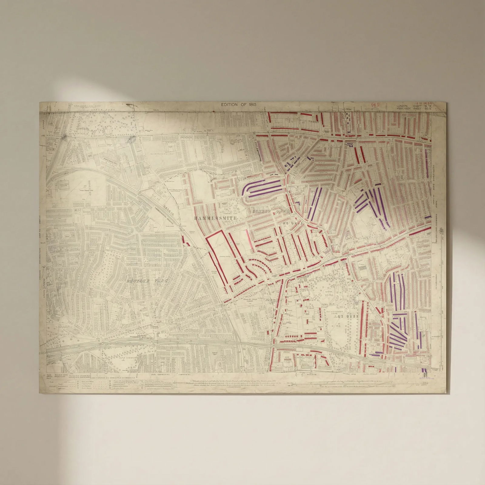 LSE POVERTY OS PROOF MAP Hammersmith Ravenscourt Park Shepherds Bush 1928: Title: LSE POVERTY OS PROOF MAP Hammersmith Ravenscourt Park Shepherds Bush 1928 Description: [Ordnance Survey] Edition of 1915 - London Sheet IV. 14. Middlesex Sheet XVI. 14. Hammersmith - Bedford Pa